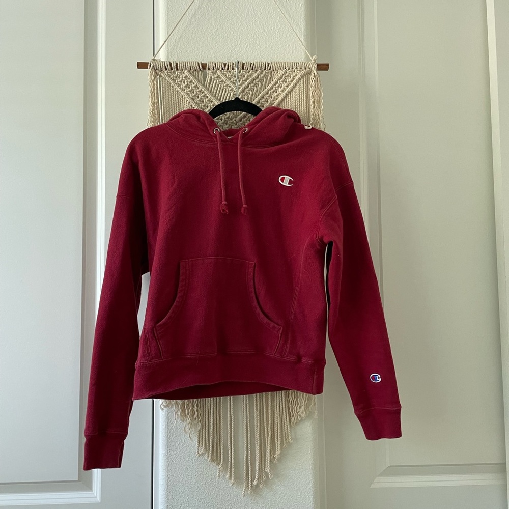 red champion hoodie